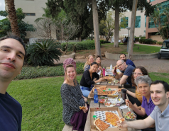 Celebrating our move. With Pizza, of course