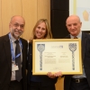 (L-R) Prof. Israel Bar-Josef, Shawna Goodman Stone, Prof. Daniel Zajfman.