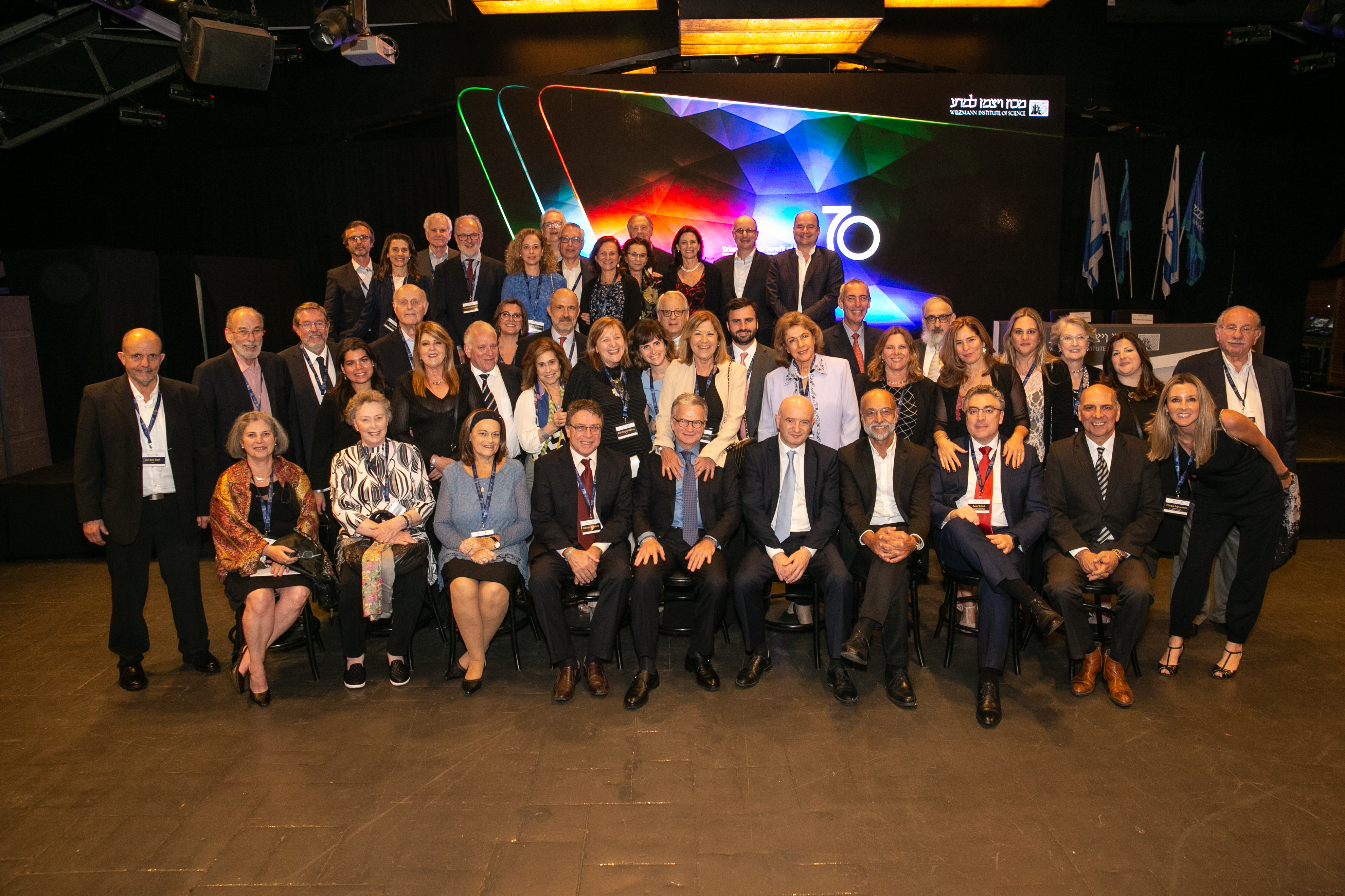 Amigos de la Asociación Brasileña de Amigos del Instituto Weizmann, durante la ceremonia Honoris Causa 